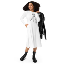 Load image into Gallery viewer, Unique Diamond Long Sleeve Midi Dress