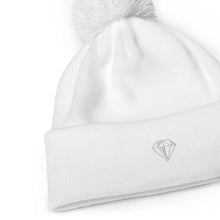 Load image into Gallery viewer, Unique Diamond Pom Pom Cuffed Beanie