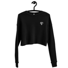 Load image into Gallery viewer, Unique Diamond Embroidered Crop Sweatshirt