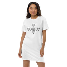 Load image into Gallery viewer, Unique Diamond Organic Cotton T-shirt Dress