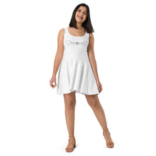 Load image into Gallery viewer, Unique Diamond White Skater Dress
