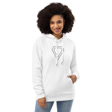 Load image into Gallery viewer, Unique Diamond White Embroidered Premium Eco Hoodie
