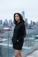 Load image into Gallery viewer, Winter Hoodie Dress - Rooftop Winter
