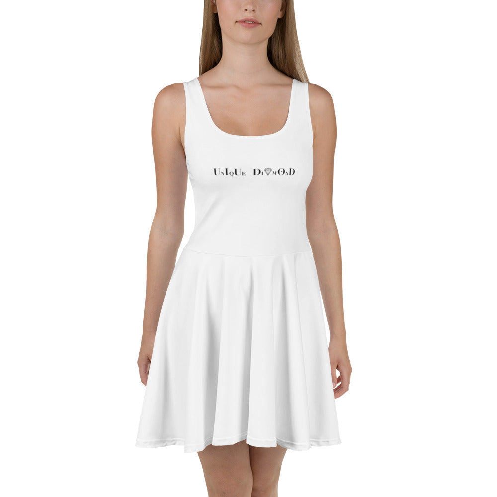 Unique Diamond White Skater Dress