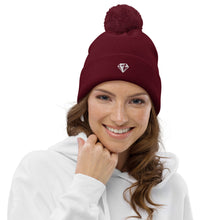 Load image into Gallery viewer, Unique Diamond Pom Pom Cuffed Beanie
