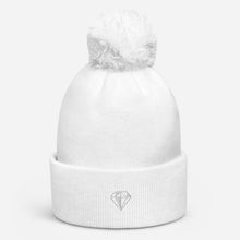 Load image into Gallery viewer, Unique Diamond Pom Pom Cuffed Beanie
