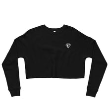 Load image into Gallery viewer, Unique Diamond Embroidered Crop Sweatshirt
