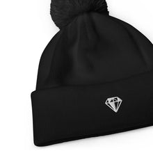 Load image into Gallery viewer, Unique Diamond Pom Pom Cuffed Beanie
