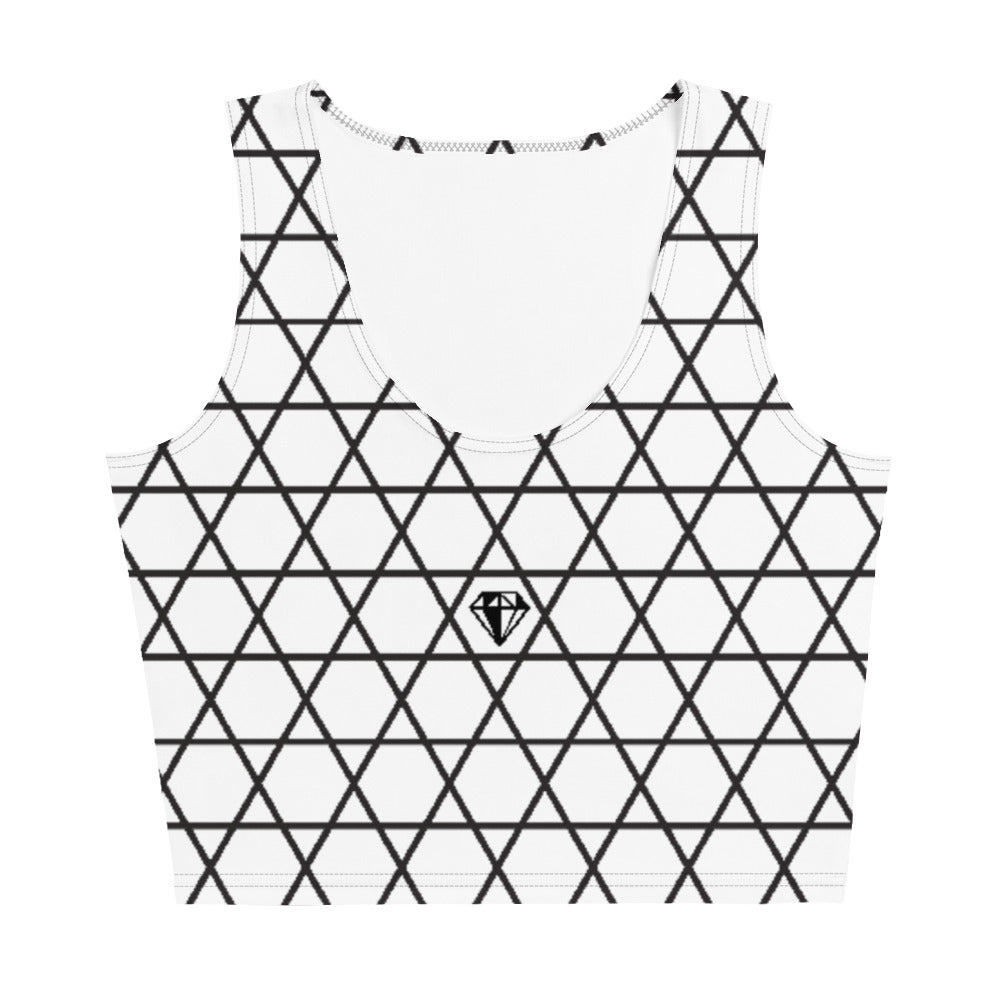 Unique Diamond Geo Shape Fitting Crop Top