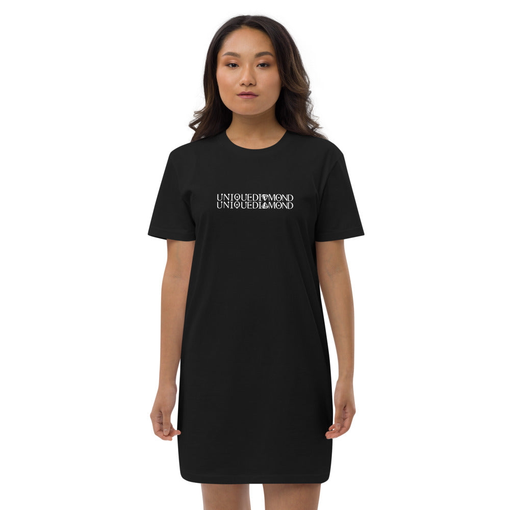 Unique Diamond Organic Cotton T-shirt Dress