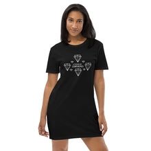 Load image into Gallery viewer, Unique Diamond Organic Cotton T-shirt Dress
