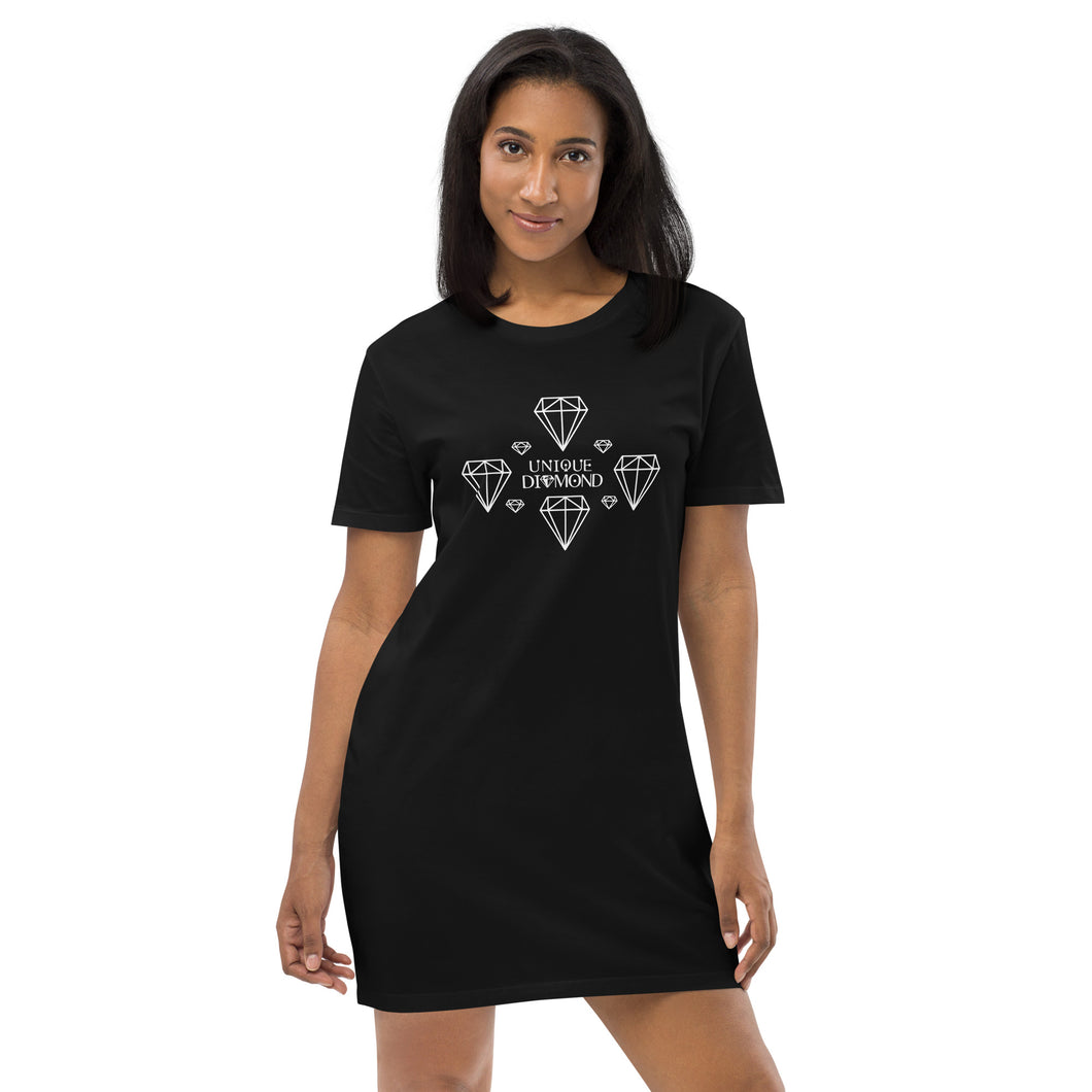 Unique Diamond Organic Cotton T-shirt Dress