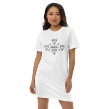 Load image into Gallery viewer, Unique Diamond Organic Cotton T-shirt Dress
