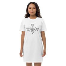 Load image into Gallery viewer, Unique Diamond Organic Cotton T-shirt Dress
