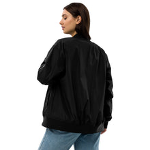 Load image into Gallery viewer, Unique Diamond Premium Recycled Black Bomber Jacket
