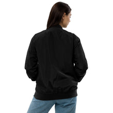 Load image into Gallery viewer, Unique Diamond Premium Recycled Black Bomber Jacket
