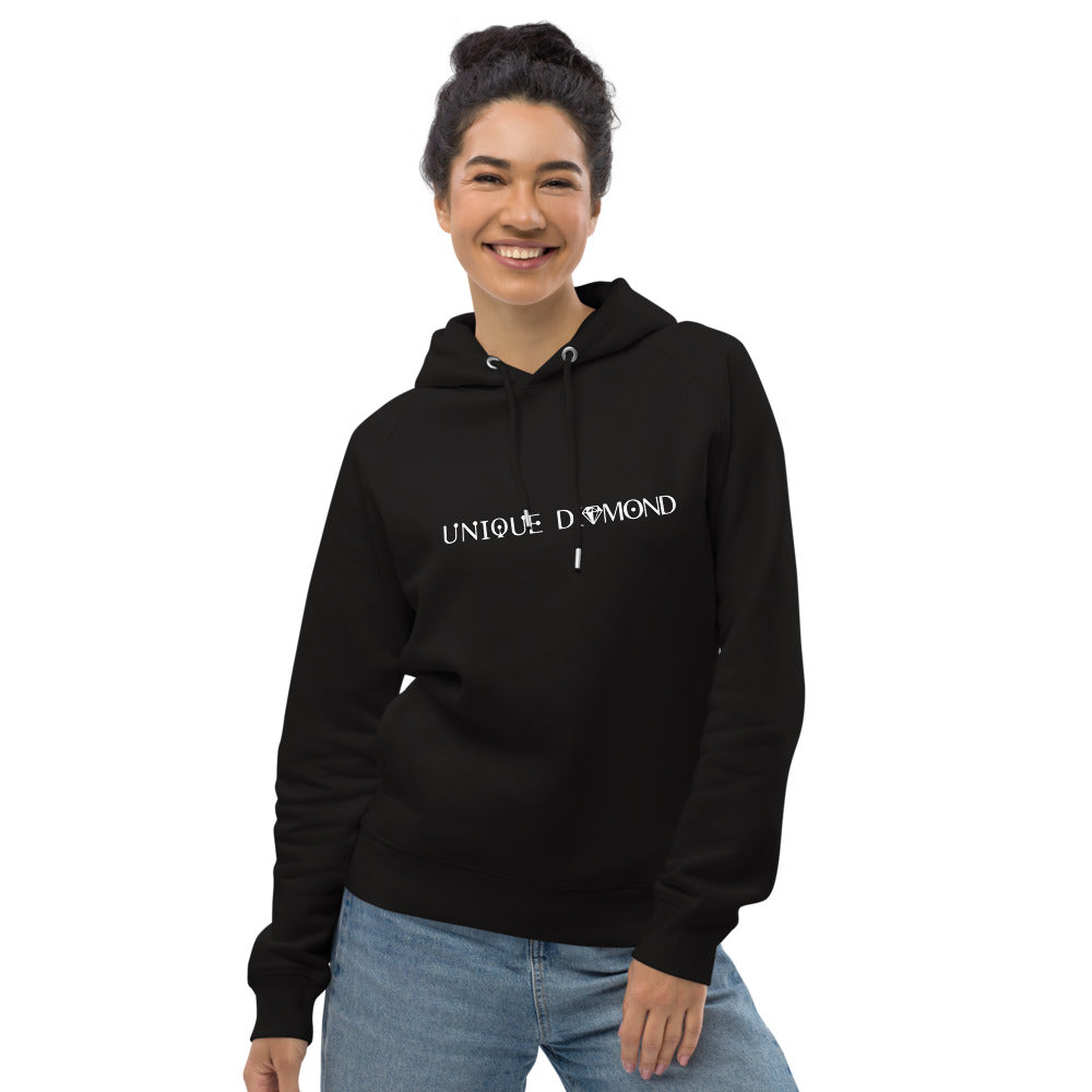 Unique Diamond Organic Black Pullover Hoodie