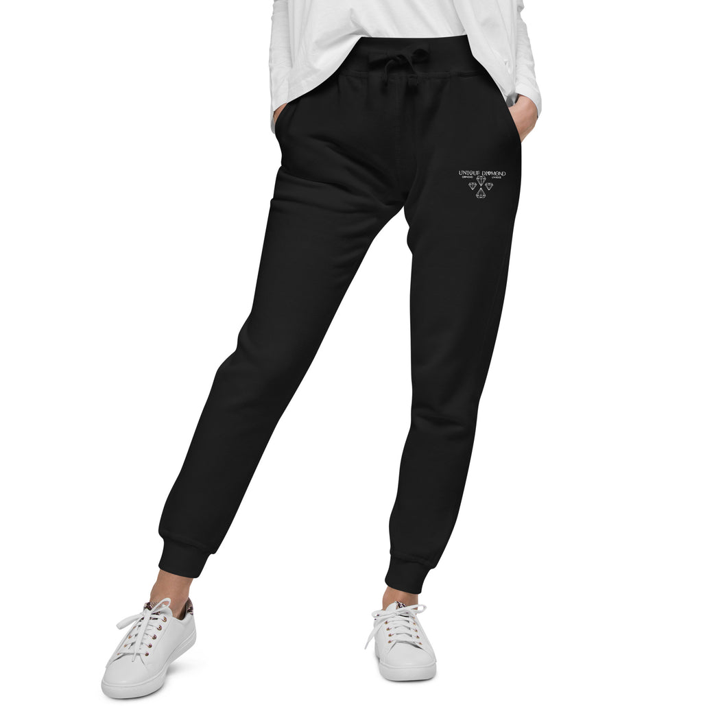 Unique Diamond Multi Diamond Black Embroidered Sweatpants