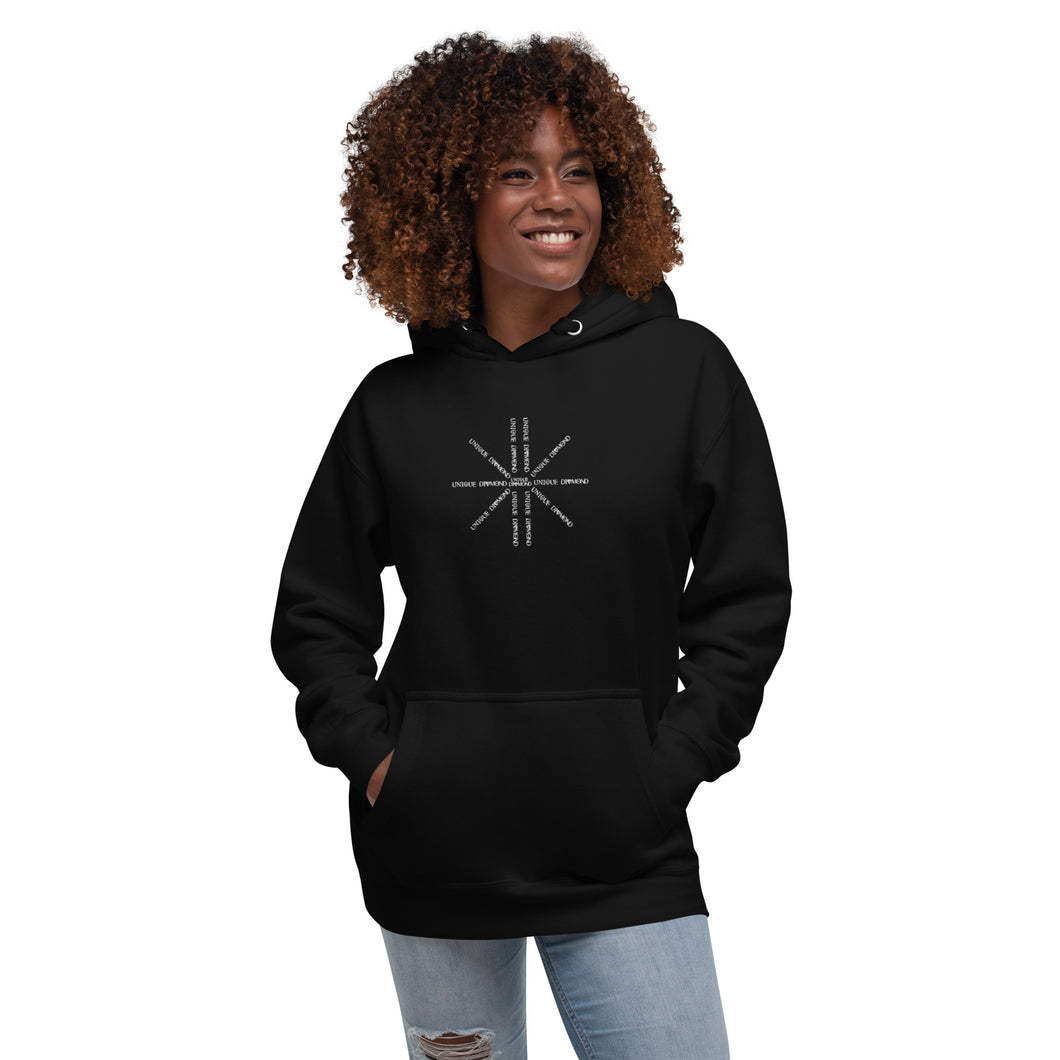 Unique Diamond Black Embroidered Hoodie