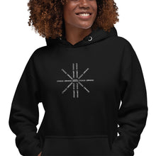 Load image into Gallery viewer, Unique Diamond Black Embroidered Hoodie
