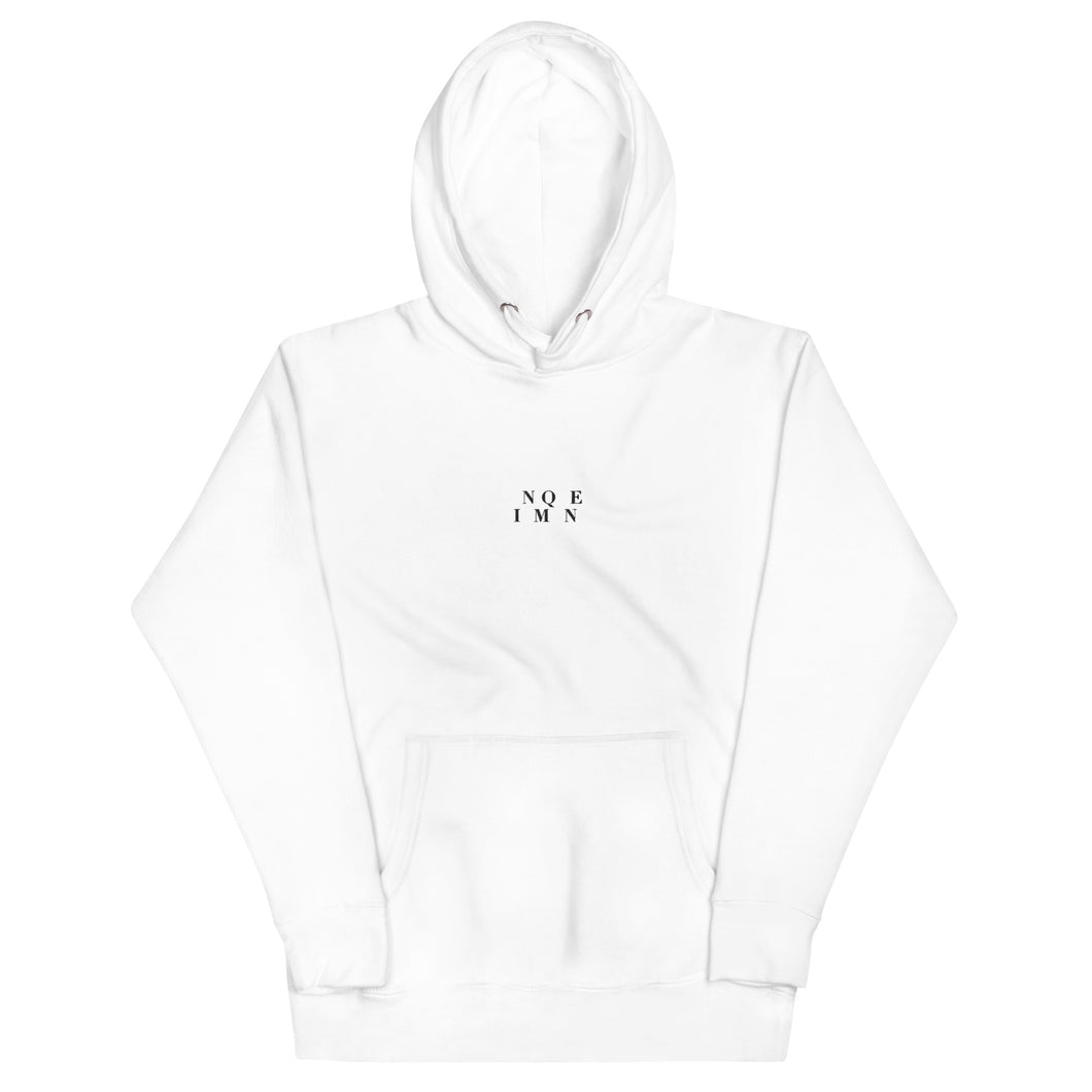 Unique Diamond Embroidered White Hoodie